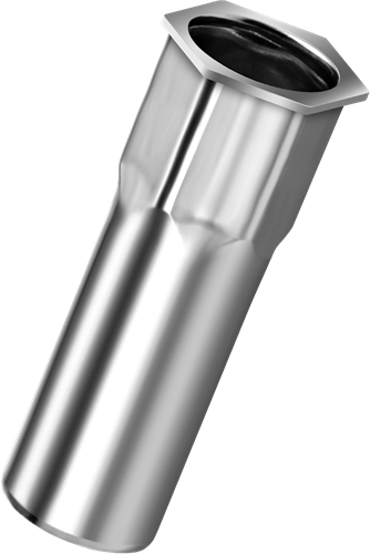 Q-Blindmoer Staal gesloten semi-hex KVK M8 - [0.5-3.0mm] (250 st.)