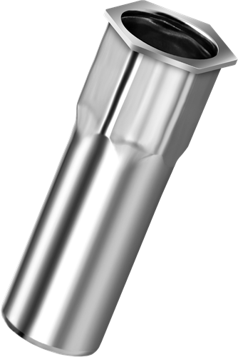 Q-Blindmoer Staal gesloten semi-hex KVK M10 - [1.0-4.0mm] (100 st.)