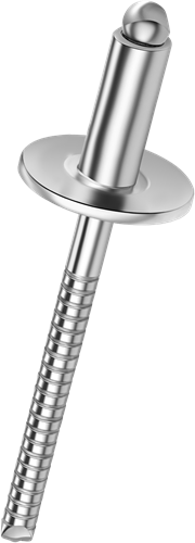 Q-Standard open popnagel RVS-A2/RVS-A2 XL 4.0 X 6 X12 - [1.0-2.5mm] (500 st.)