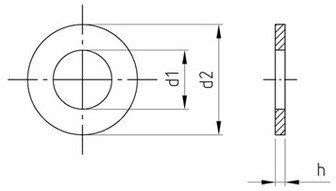 DIN 125A ISO Sluitring M6 (200 st.) | JRV Products