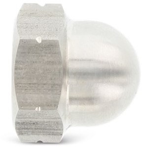 Qingmeng 50 stuks Dopmoeren M6 roestvrij staal, hoge vorm na, A2 V2A dopmoeren voor schroeven, draadstangen, schroefdraadbouten