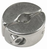 2-delige Klemring tbv 2mm rvs staalkabel RVS-A4 (1 st.)