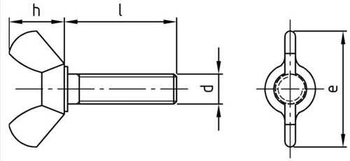 DIN 316 Vleugelbout AF M5x45 RVS-A4 (50 st.)-3