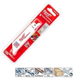 Milwaukee 49005460 Hackzall rec. zaag hout 6TPI 100mm 5x