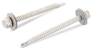 DIN 7504K Boorschroef zeskant met afdichtschijf 16mm 5,5x25 RVS-A2 (500 st.)