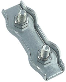 M8331 Duplex staalkabelklem 5mm RVS-A4 (1 st.)