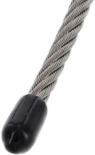 Afdekkap / eindkap 5x10mm, zwart tbv 5mm staalkabel (100 st)