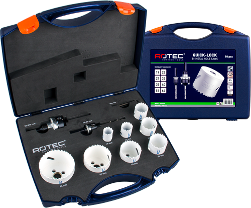 HSS-Bi Cobalt Gatzagenset loodgieter 10 dlg 19-64mm (1 st.)