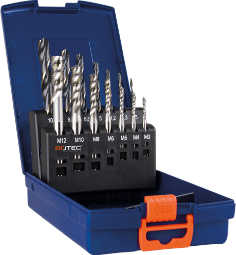 HSS-E machinetappenset met boren 'OPTI', blind, 14-dlg., M3-M12 (1 st.)