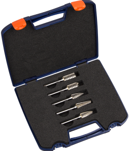 5-dlg. Stiftfrezenset ø9,6mm, [INOX] [Z9] 1x B,C,F,G en L (1 st.)