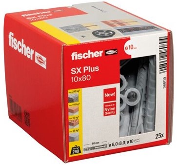 Fischer plug SX plus lang 10x80 mm (25 st.)