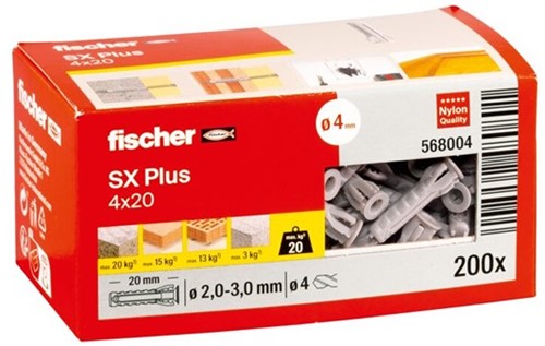 Fischer plug SX plus 4x20 mm (200 st.)