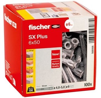 Fischer plug SX plus lang 6x50 mm (100 st.)