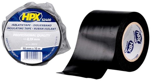 HPX 52400 Isolatietape 50mm x 10mtr. zwart (1 st.)