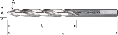 HSS-G spiraalboor, DIN 338, STEP-X, ø4,2 (1 st.)-2