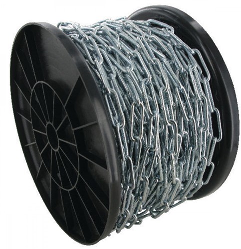 DIN 763 ketting lange schalm 6mm Rol a 50mtr RVS-A4