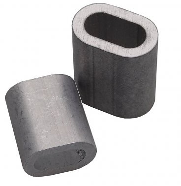 Persmof koper vernikkeld tbv 8mm rvs staalkabel (5 st.)