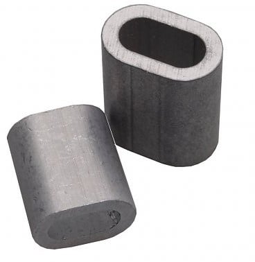 Persmof koper vernikkeld tbv 1,5mm rvs staalkabel (10 st.)