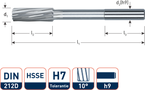 Alésoir Machine Hélicoïdal DIN 212 H7 - Diamètre 12,23 Mm HSS - Marque Magafor/Fraisa - Neuf