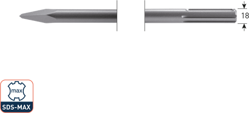 SDS-max puntbeitel, L=280 (1 st.)