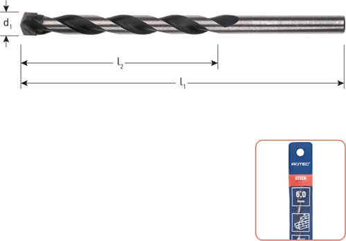 Steenboor ø9x80/120 (1 st.)