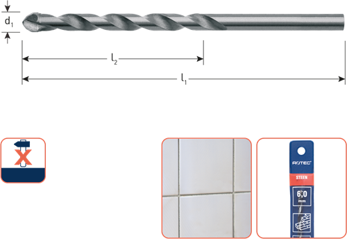 Extreme tegelboor, ø4,0x50/85 (1 st.)
