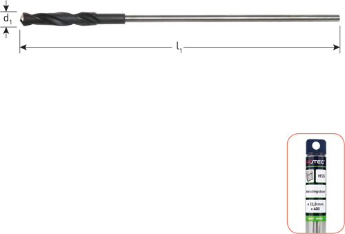 HSS Bekistingsboor ø20x800 (1 st.)