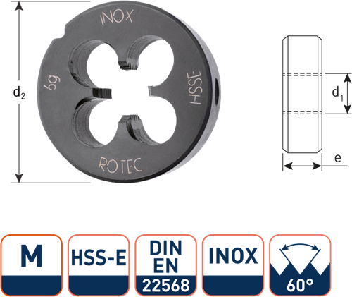 HSS-E Ronde snijplaat 'INOX', DIN-EN 22568, M30 (1 st.)
