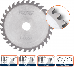 HM Zaagblad voor handmachines, ø140x2,6x20mm Z=36 WZ (1 st.)