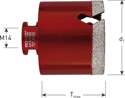 Diamantboorkroon M14 opname 65 mm PREMIUM (1 st.) | JRV Products