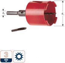 Dozenboor ECO 68 mm + SDS adapter en centreerboor (1 st.)