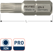 PRO Schroefbit XZN M6 L= 25, C6.3, BASIC (10 st.)