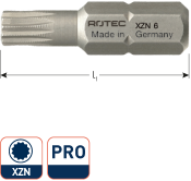PRO Schroefbit XZN M8 L= 25, C6.3, BASIC (10 st.)