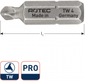 PRO Schroefbit TW2, L= 25, C6.3, BASIC (10 st.)