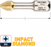 IMPACT Schroefbit PH 3, L=30, C6.3, DIAMOND (10 st.)