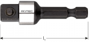 Adapter E 6,3 x 50mm x 3/8-4-kt. met stift (10 st.)