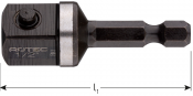 Adapter E 6,3 x 50mm x 1/2-4-kt. met stift (1 st.)