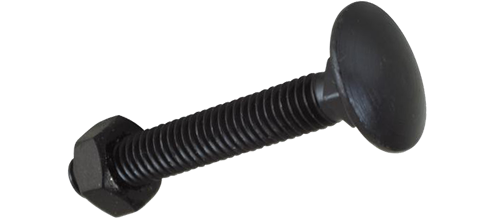 DIN 603 / 555 Slotbout + moer M8x30 zwartpassiveerd 4.8 (100 st.)