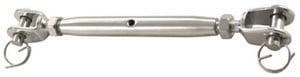 Staalkabelspanner gaffel gelast RVS A4 voor optimale spanning
