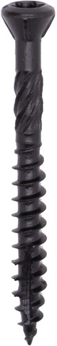 Woodies potdekselschroef VK/TX25 - 5,0x80/50 shield blackline RVS-410 (200 st.)
